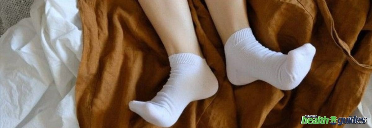 a human wearing nano socks and lying on the sofa