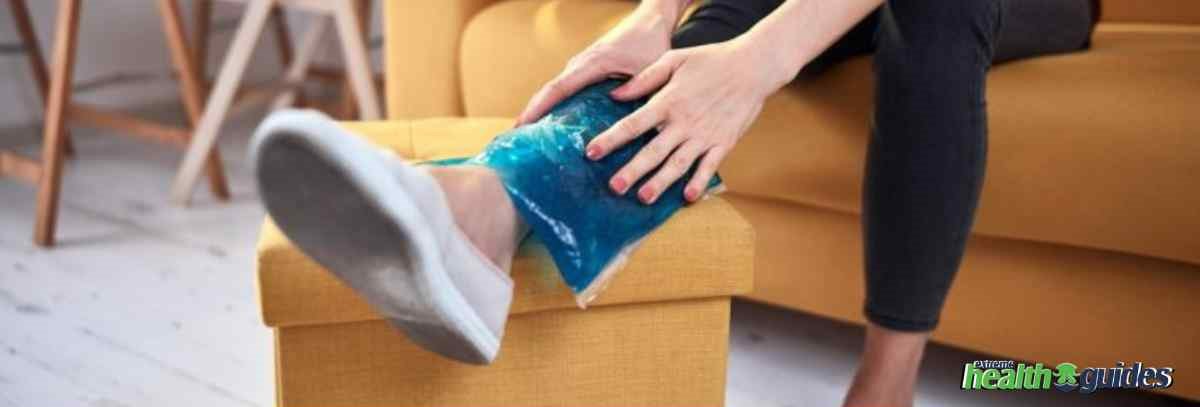 a human using ice for neuropathy