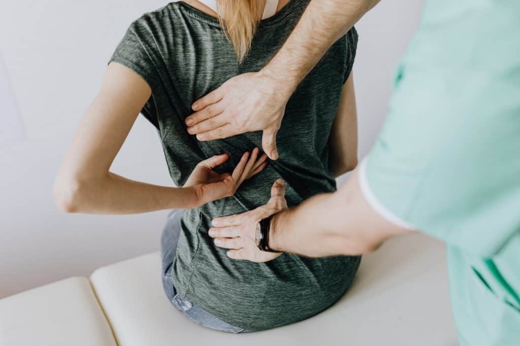 chiropractor massaging