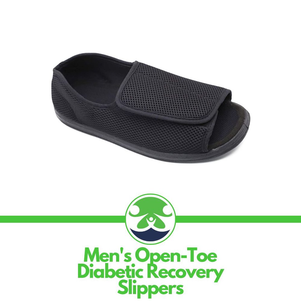 Men's Open-Toe Diabetic Recovery Slippers