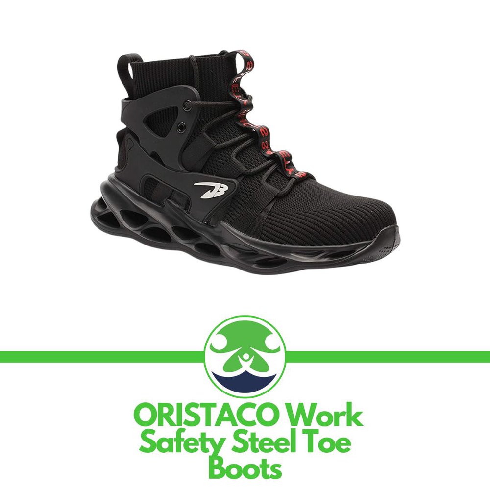 ORISTACO Work Safety Steel Toe Boots