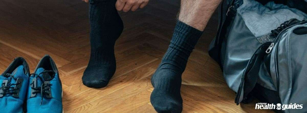 a human wearing Compression socks